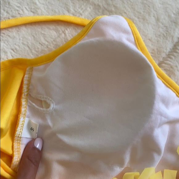 NWOT yellow one piece bathing suit - Picture 4 of 6